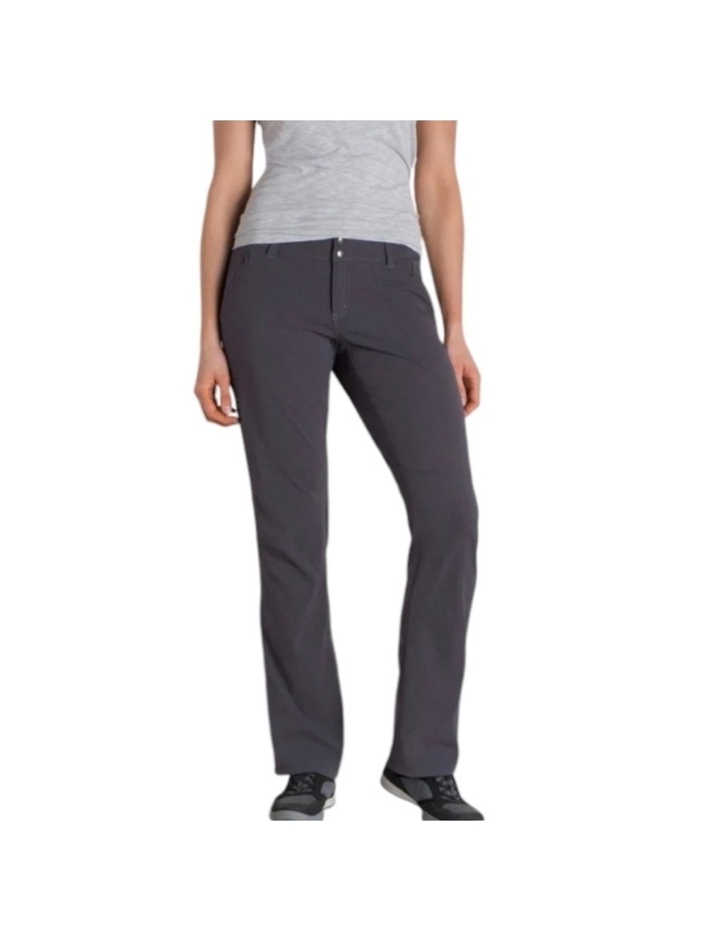 KUHL Womens 2 Regular Strattus Charcoal Gray Hiking Pants Stretch Ripstop 2 REG